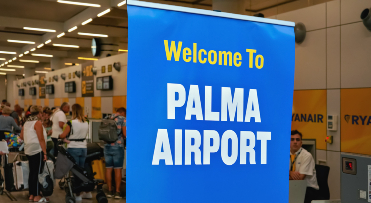Flughafen Palma Willkommensschild